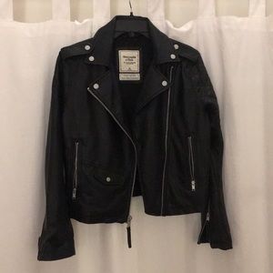 Vegan leather moto jacket